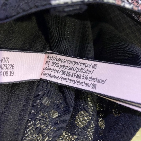 VICTORIA’S SECRET DREAM ANGELS LIGHTLY LINED LONG LINE SATIN BRA PLAID Size 34C - Picture 3 of 11